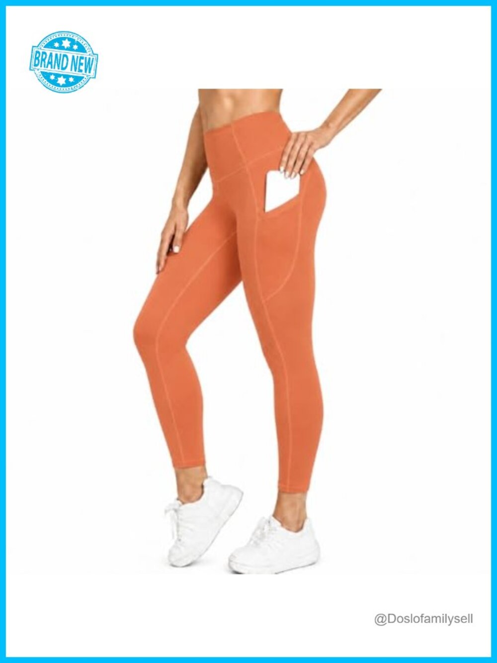 Seamless High-Waist Leggings with Pockets, 87% Polyamide 13% Spandex, 19/25